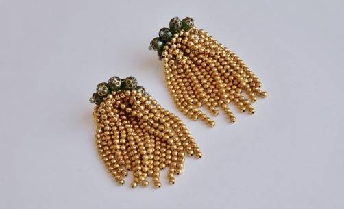 Paris House London jewellery, pair of earrings, 1950`s, English